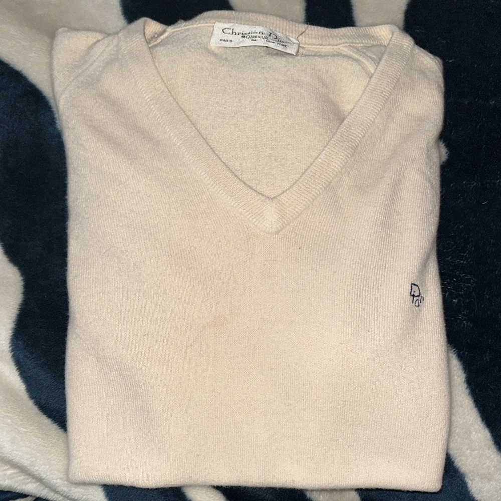 Vintage v-neck Christian Dior sweater